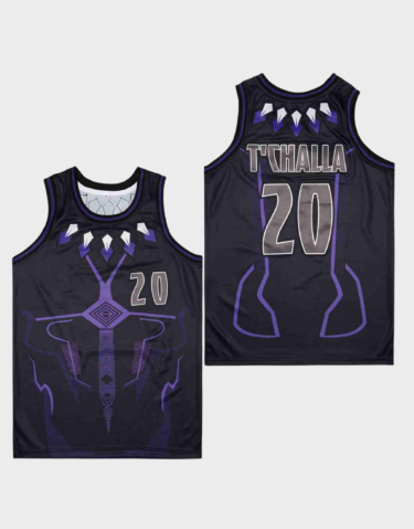 T'Challa #20 Black Panther Basketball Jersey