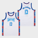 Zion Williamson #12 Griffins Basketball Jersey