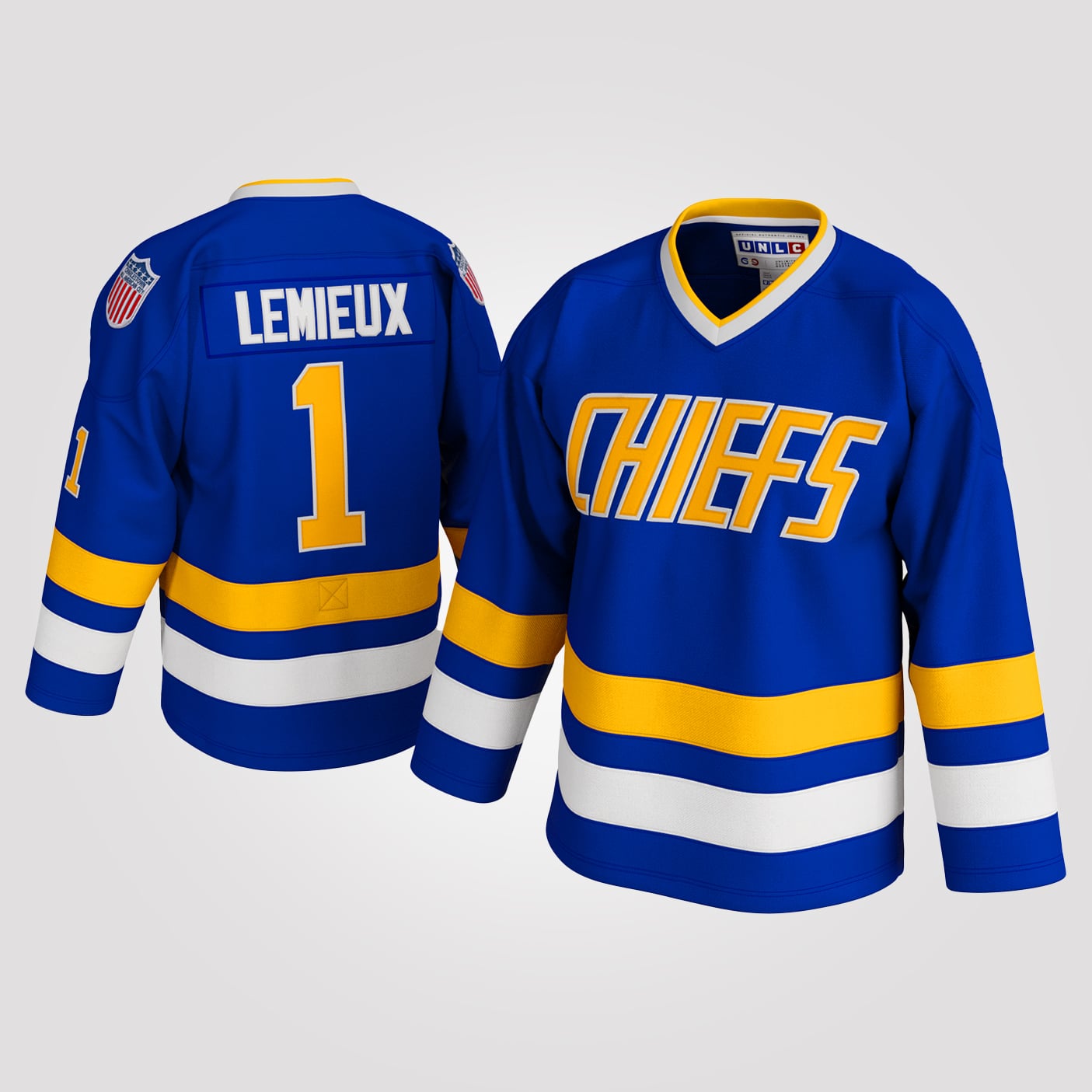 Slap Shot Movie Jersey, Denis Lemieux #1 | 99Jersey