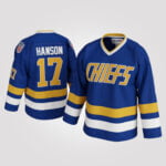 Steve Hanson #17 Charlestown Chiefs Hockey Jersey