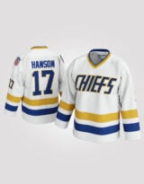 Steve Hanson #17 Charlestown Chiefs Hockey Jersey