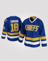 Jeff Hanson #18 Charlestown Chiefs Slapshot Hockey
