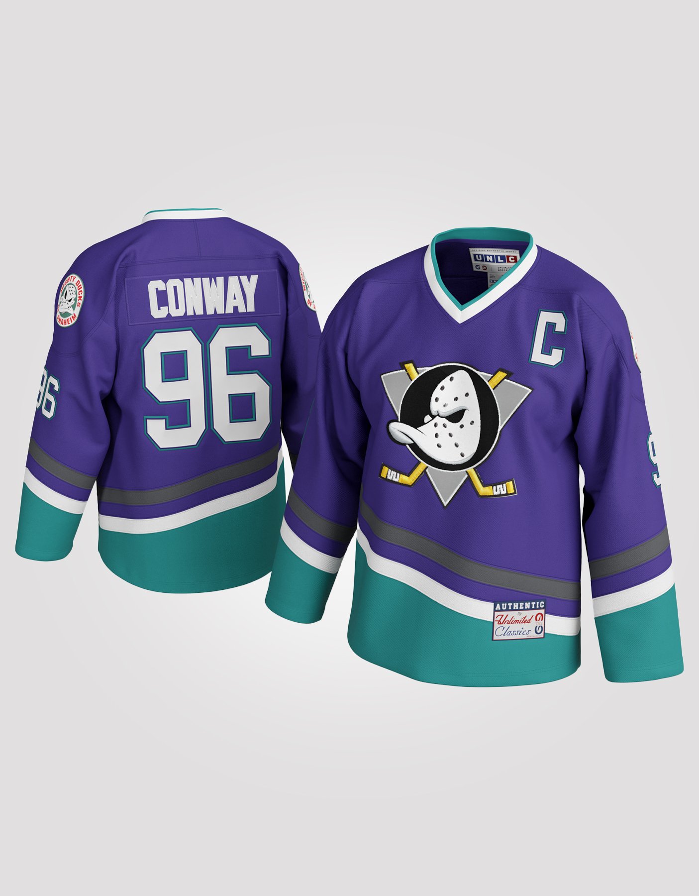 Purple Youth Anaheim Ducks Jersey Charlie Conway YOUTH #96