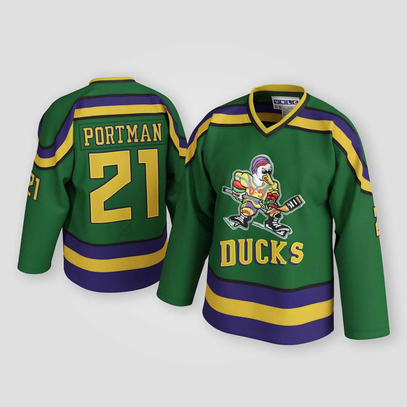 Dean Portman Mighty Ducks Jersey, #21 Hockey | 99Jersey
