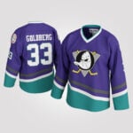 Greg Goldberg #33 Mighty Ducks Purple Hockey Jersey
