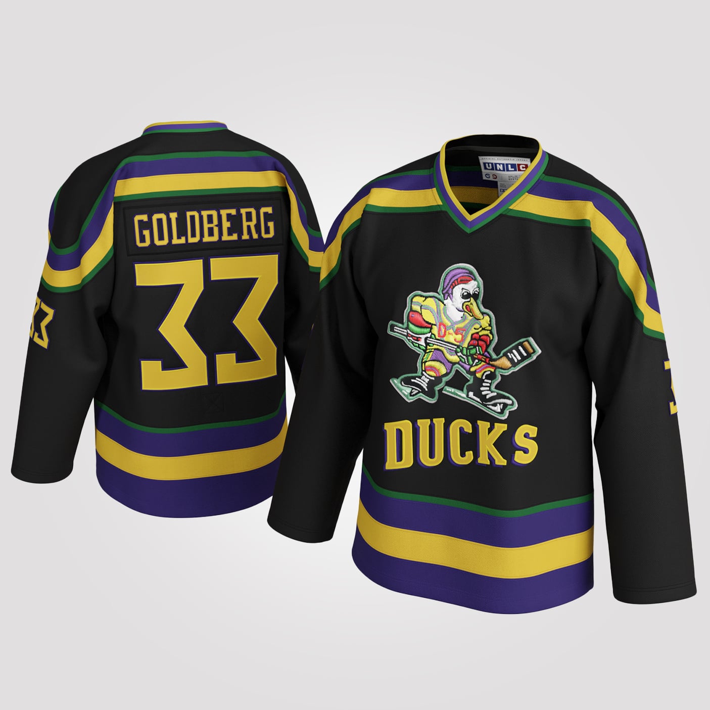 Maillot De Hockey Vintage Anaheim Mighty Ducks Goldberg #33 - Taille 56 XXL - Vert