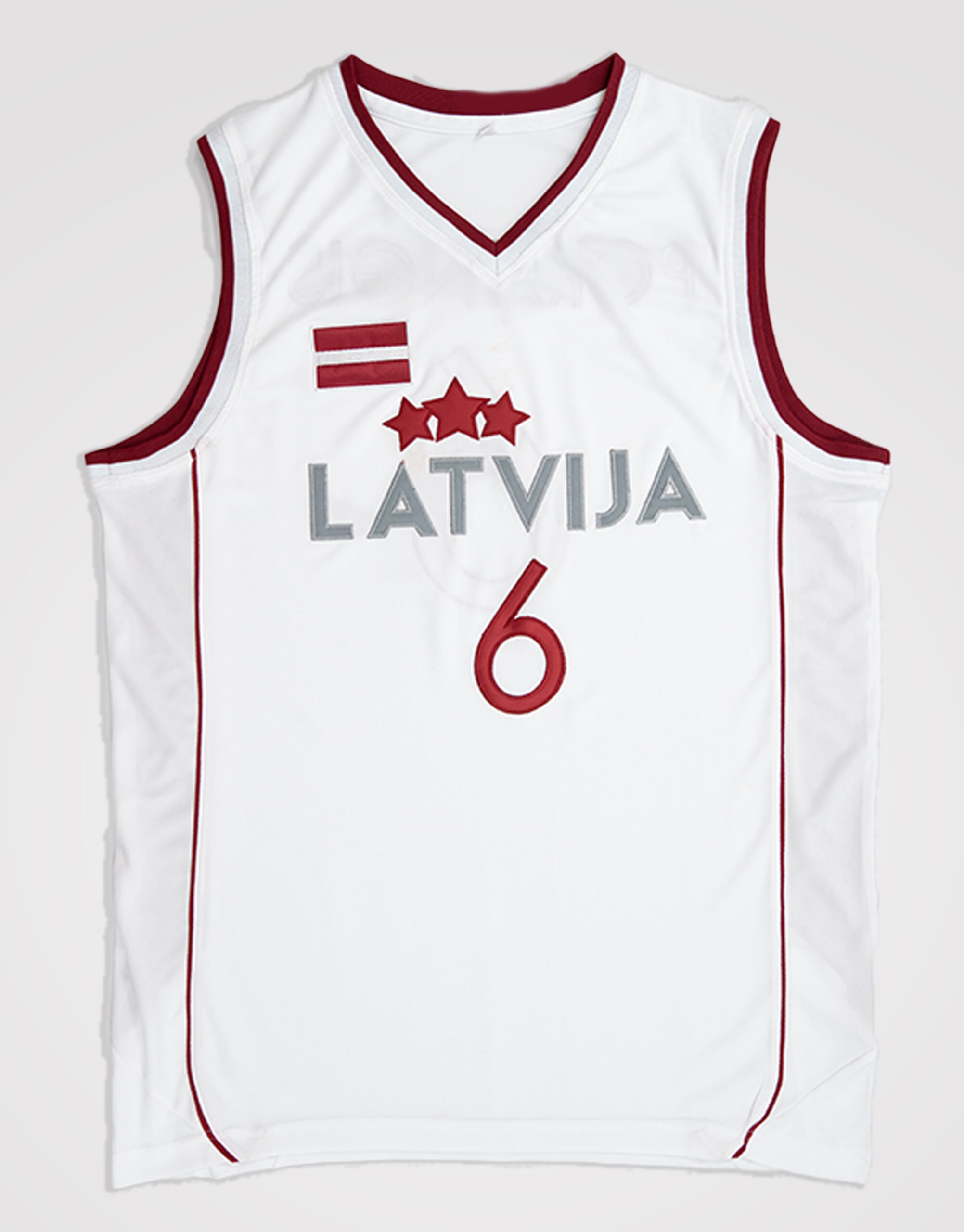Kristaps Porziņģis #6 Latvija Basketball Jersey
