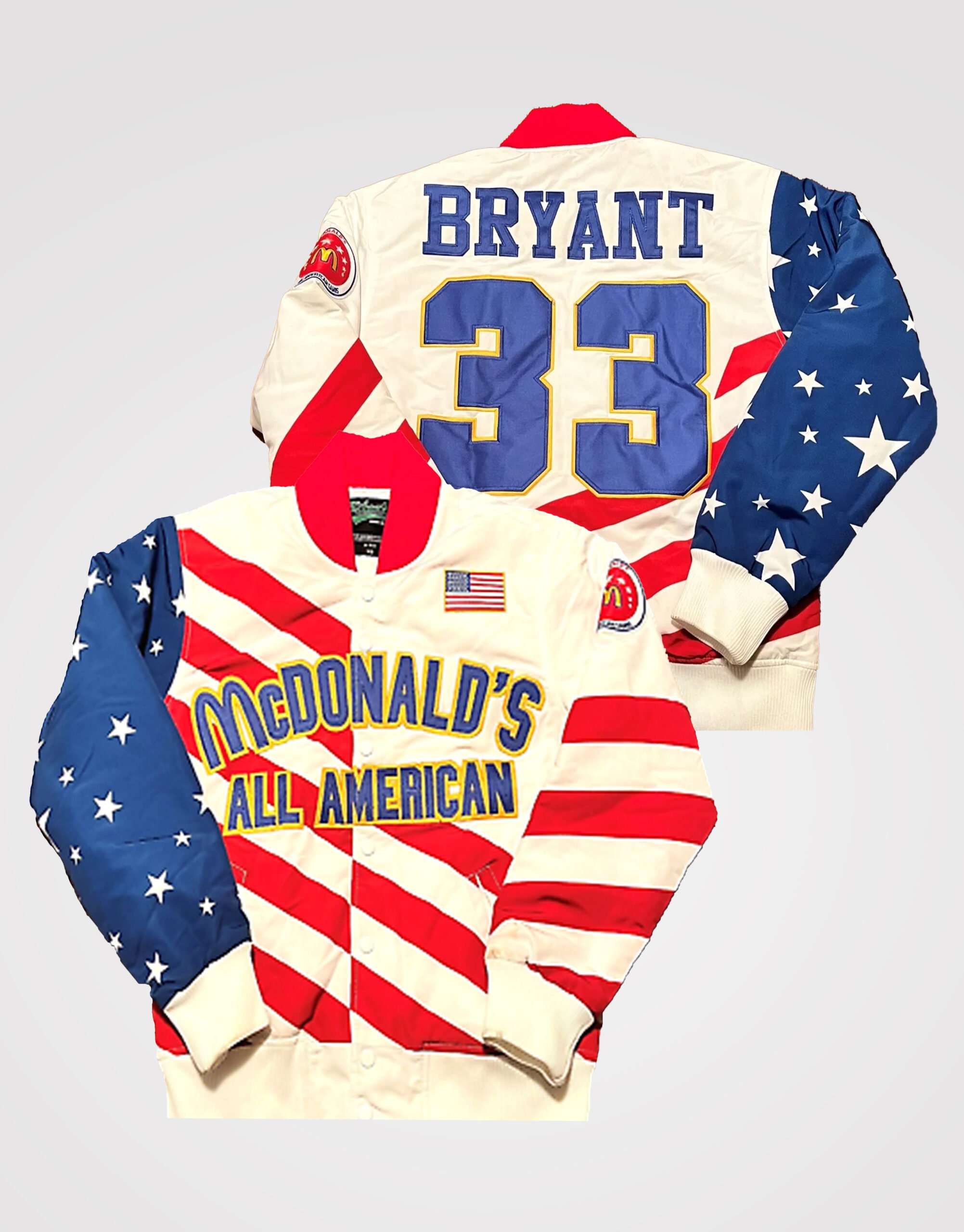 McDonald's All American Kobe Bryant #33 White Varsity Jacket