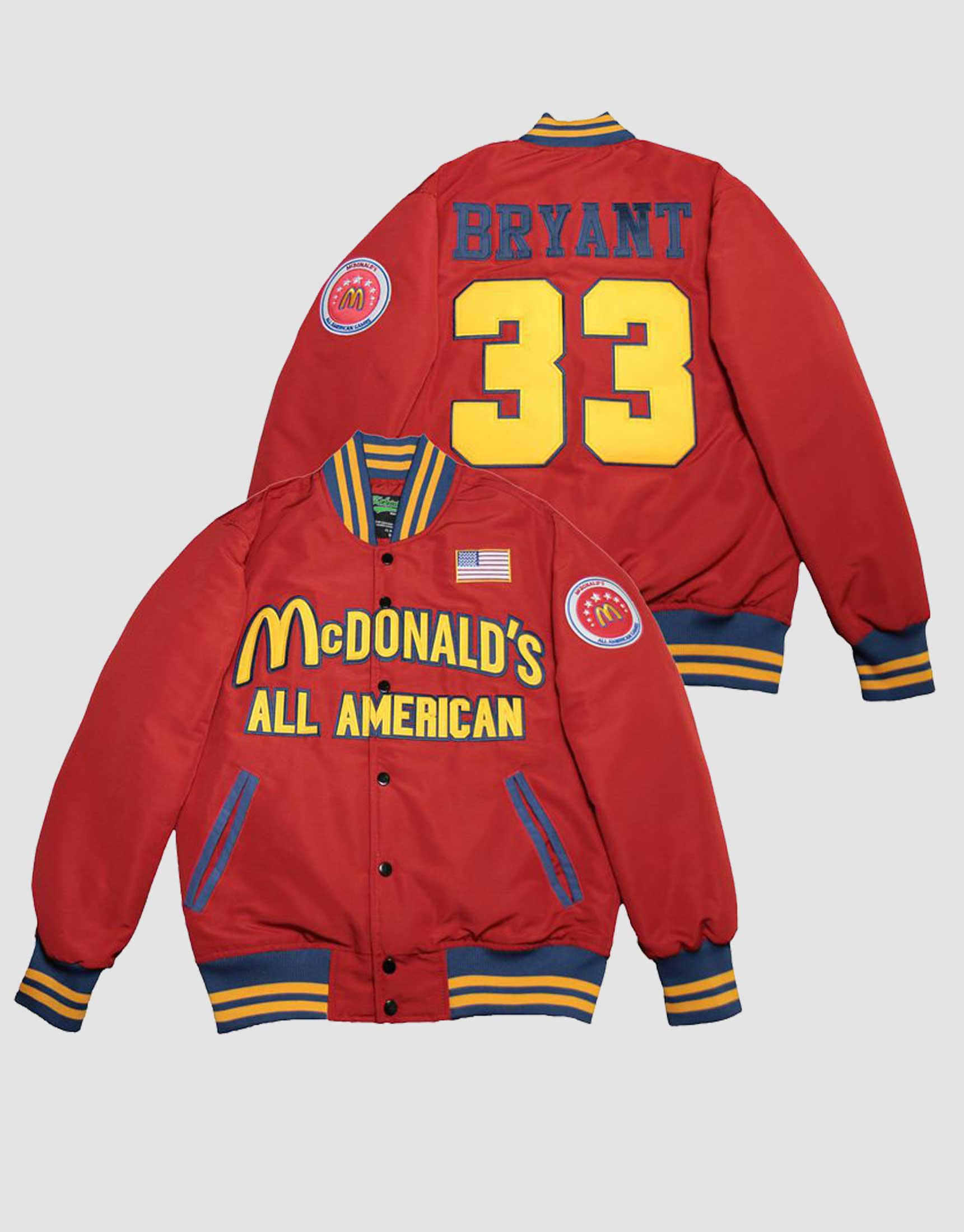 Blue and White Bryant McDonalds All American Blue Stitched Basketball  Jersey #33