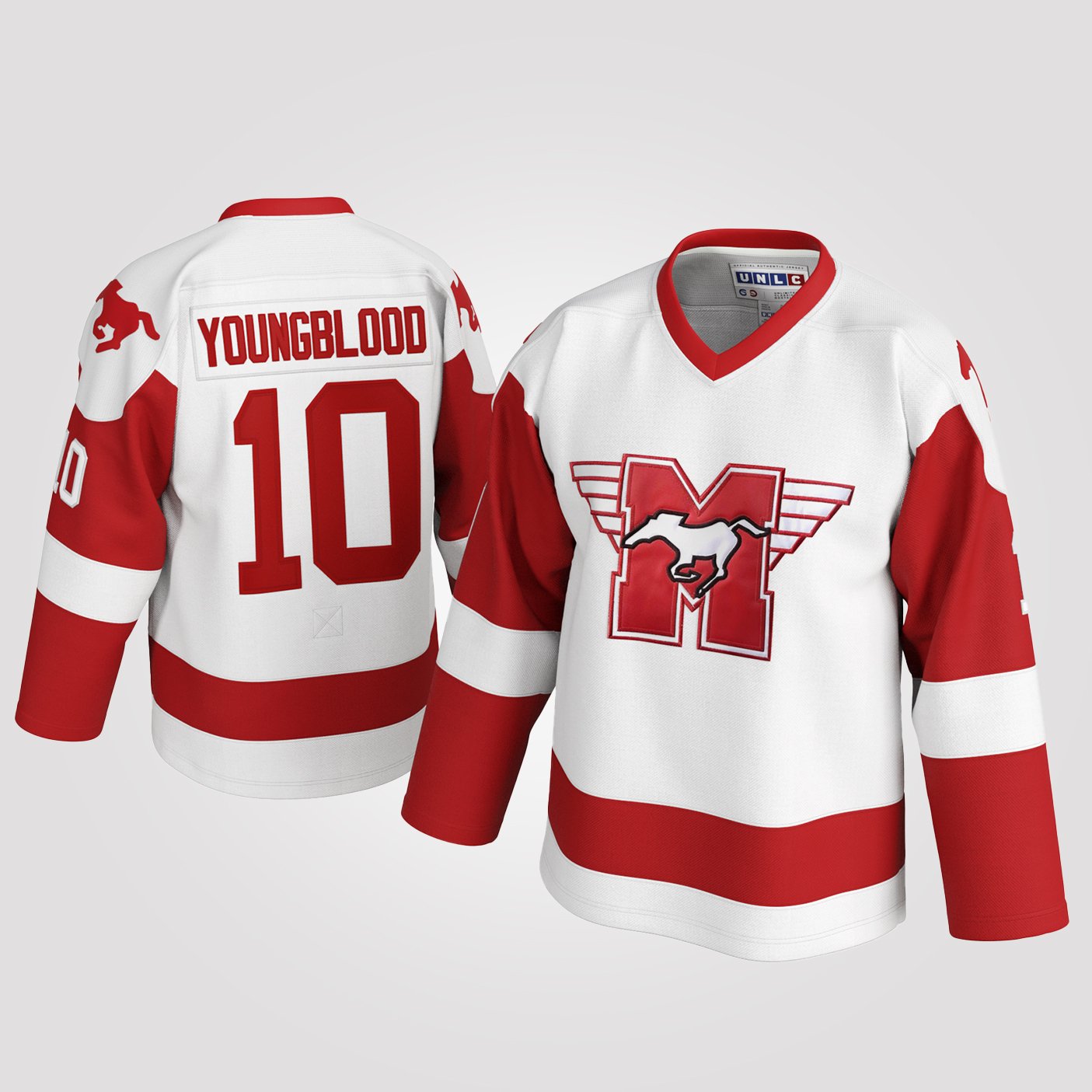 Dean Youngblood #10 Mustangs Hockey Jersey 99Jersey Where