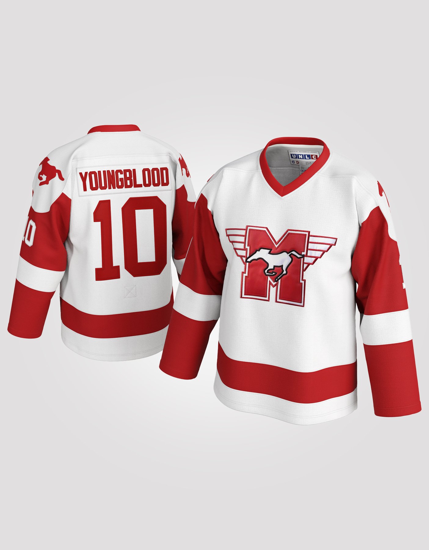 Dean Youngblood #10 Mustangs Hockey Jersey