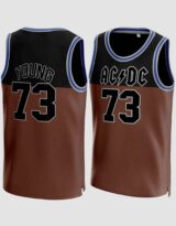 AC/DC Malcolm Young #73 Basketball Jersey