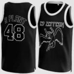 Led Zeppelin Robert Plant #48 Basketball Jersey
