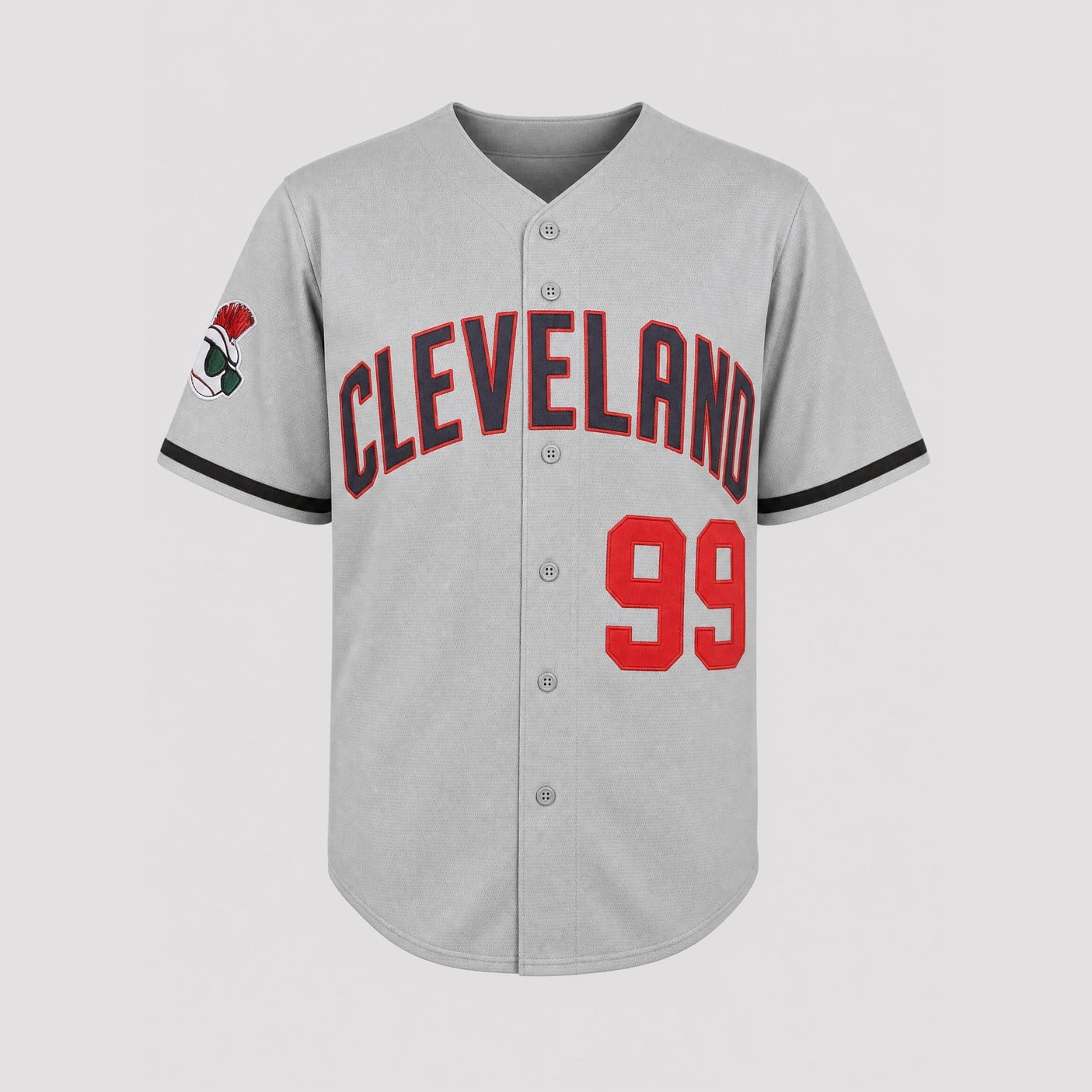 Ricky Vaughn #99 Cleveland Major League movie baseball jersey, Grey, front