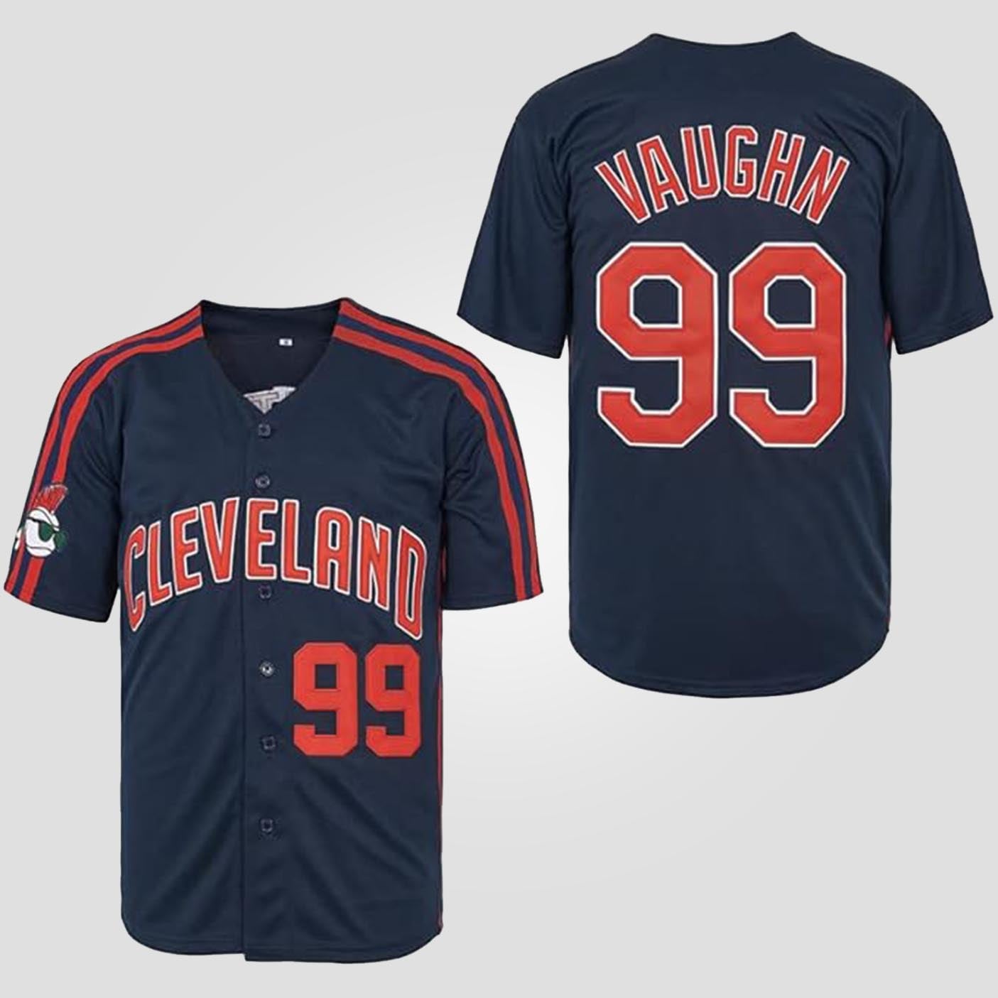 Ricky Vaughn #99 Cleveland Major League Movie Baseball Jersey - Image 11