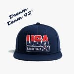 ’92 USA Basketball Vintage Style Snapback Cap | Navy Flat Brim Embroidered Hat