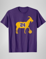 Kobe Bryant GOAT 24 Youth Basketball T-Shirt