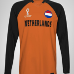 Netherlands Orange Classic Long Sleeve Blank Soccer Jersey