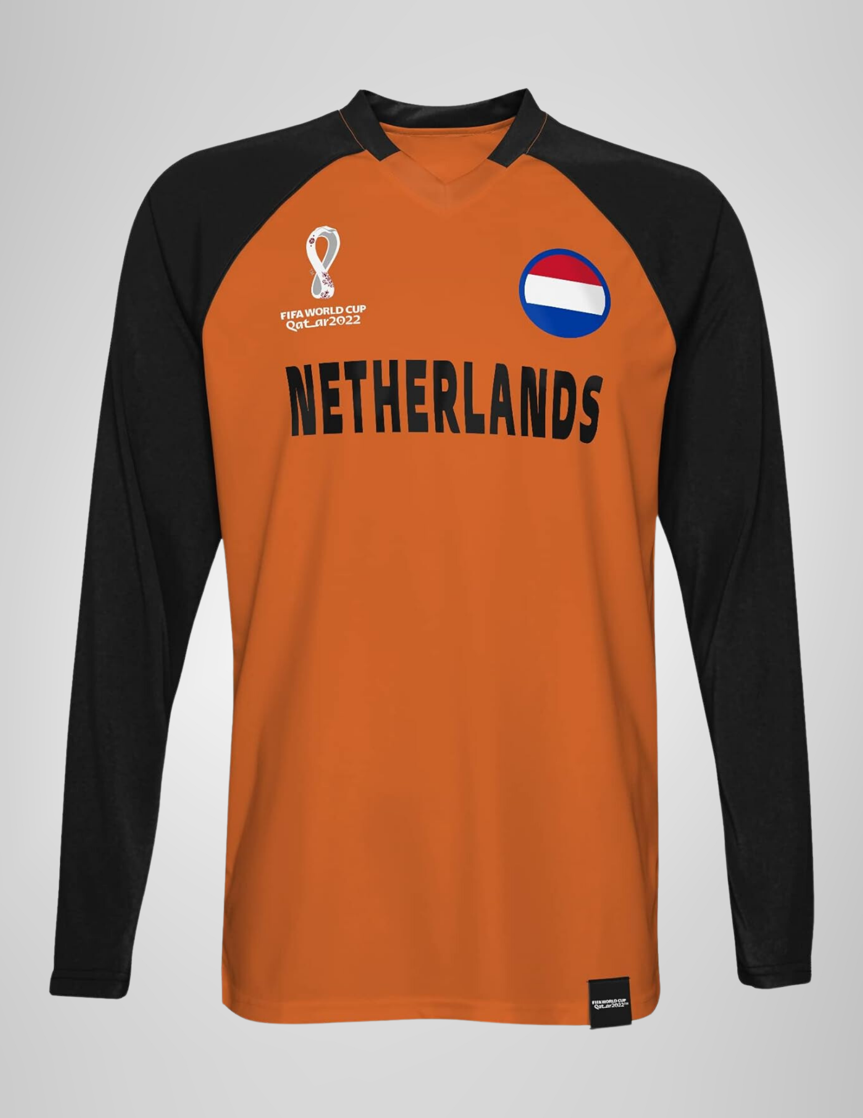 Netherlands Orange Classic Long Sleeve Blank Soccer Jersey