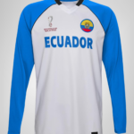 Ecuador White & Blue Classic Long Sleeve Blank Soccer Jersey