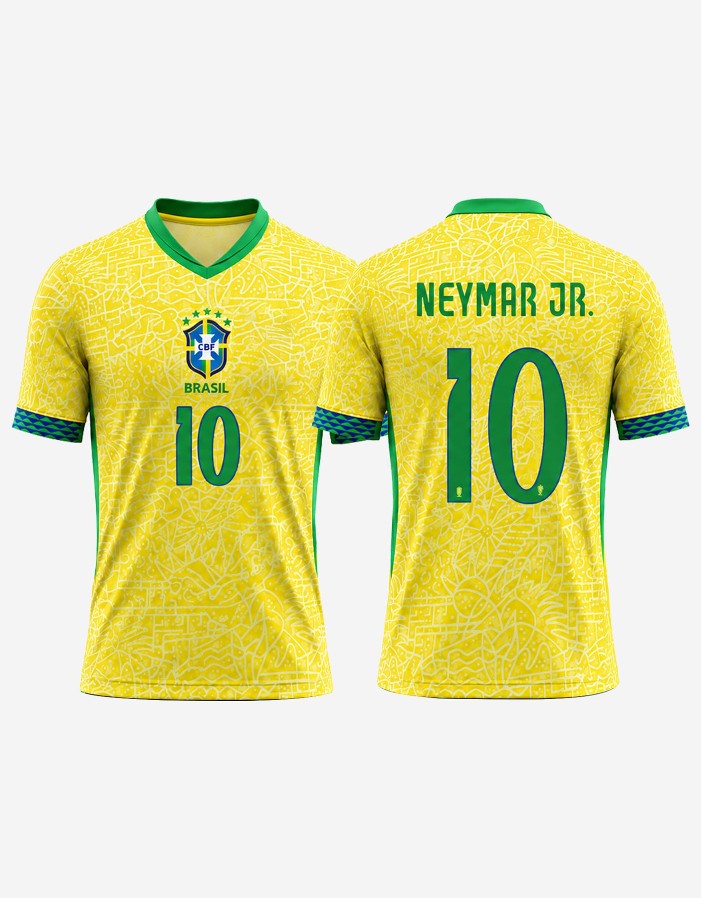 Neymar Brazil Jersey, #10 Home Yellow | 99Jersey