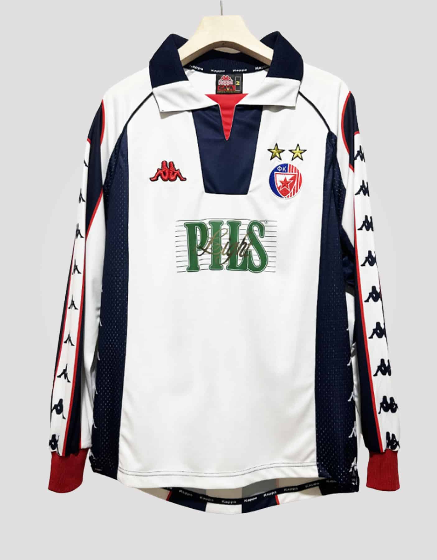 Red Star Belgrade 1999-01 Away Long Sleeve Jersey