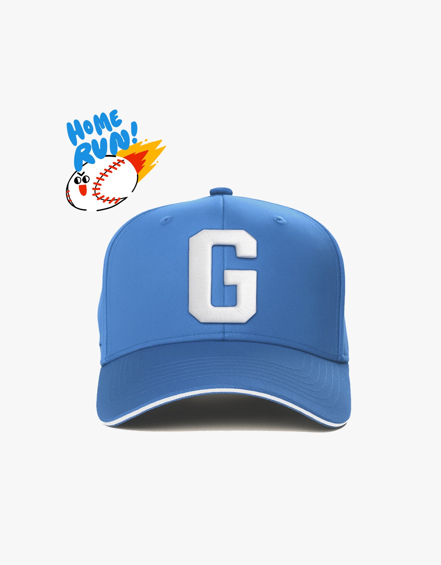Josh Gibson “G” Adjustable Home Run Strapback Hat Blue Baseball Cap