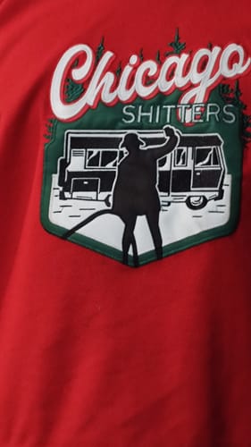 Cousin Eddie #2 Chicago Shitters Christmas Vacation Style Hockey Jersey photo review