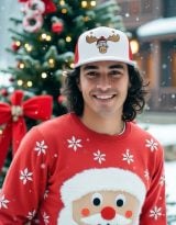 Christmas Moose Baseball Hat