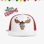 Christmas Moose Baseball Hat