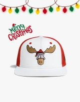 Christmas Moose Baseball Hat