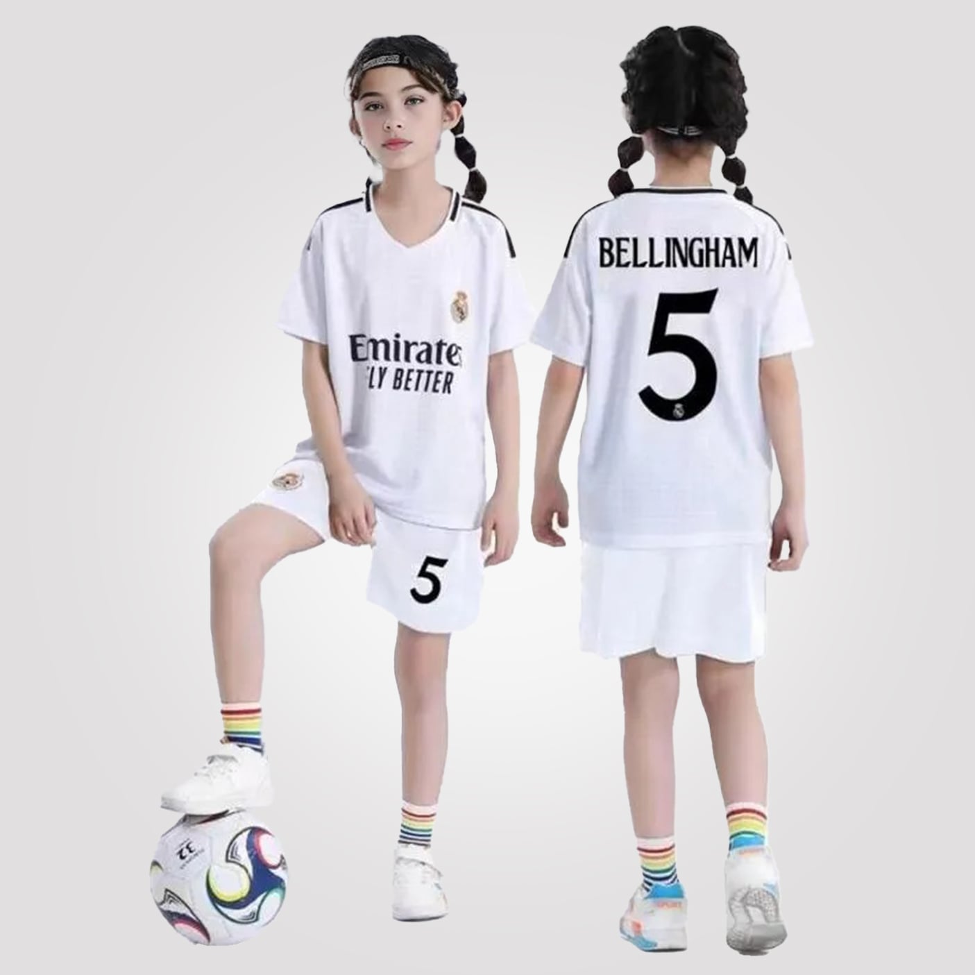 Jude Bellingham Real Madrid Kids Jersey Set, #5 | 99Jersey