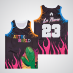 Travis Scott #23 La Flame Astroworld Basketball Jersey