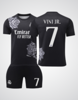 Vinícius Júnior  #7 Real Madrid Black Rose Edition Soccer Jersey