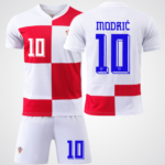 Luka Modrić #10 Croatia Checkered Soccer Jersey
