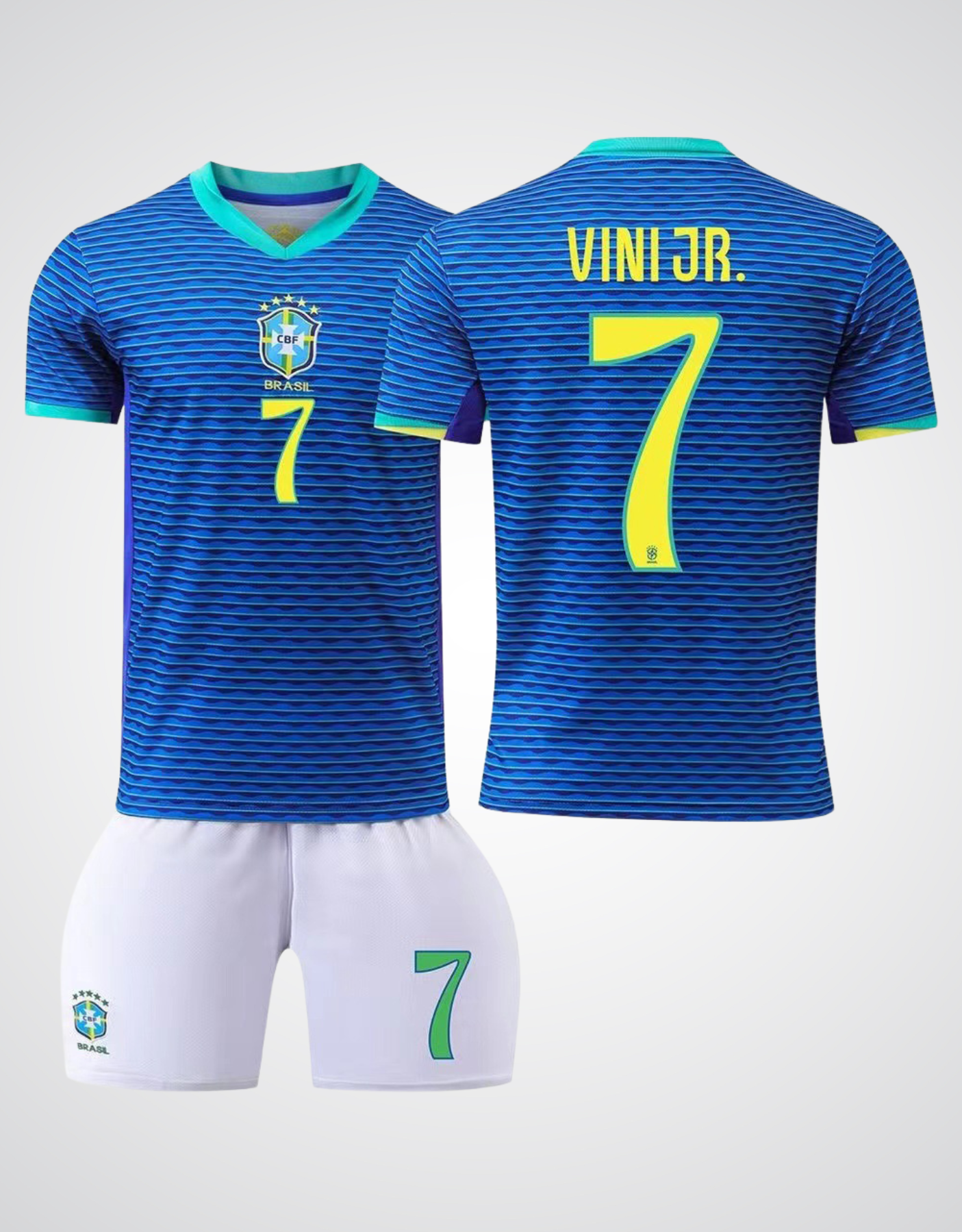 Vini #7 Brazil National Team Soccer Jersey 2xl