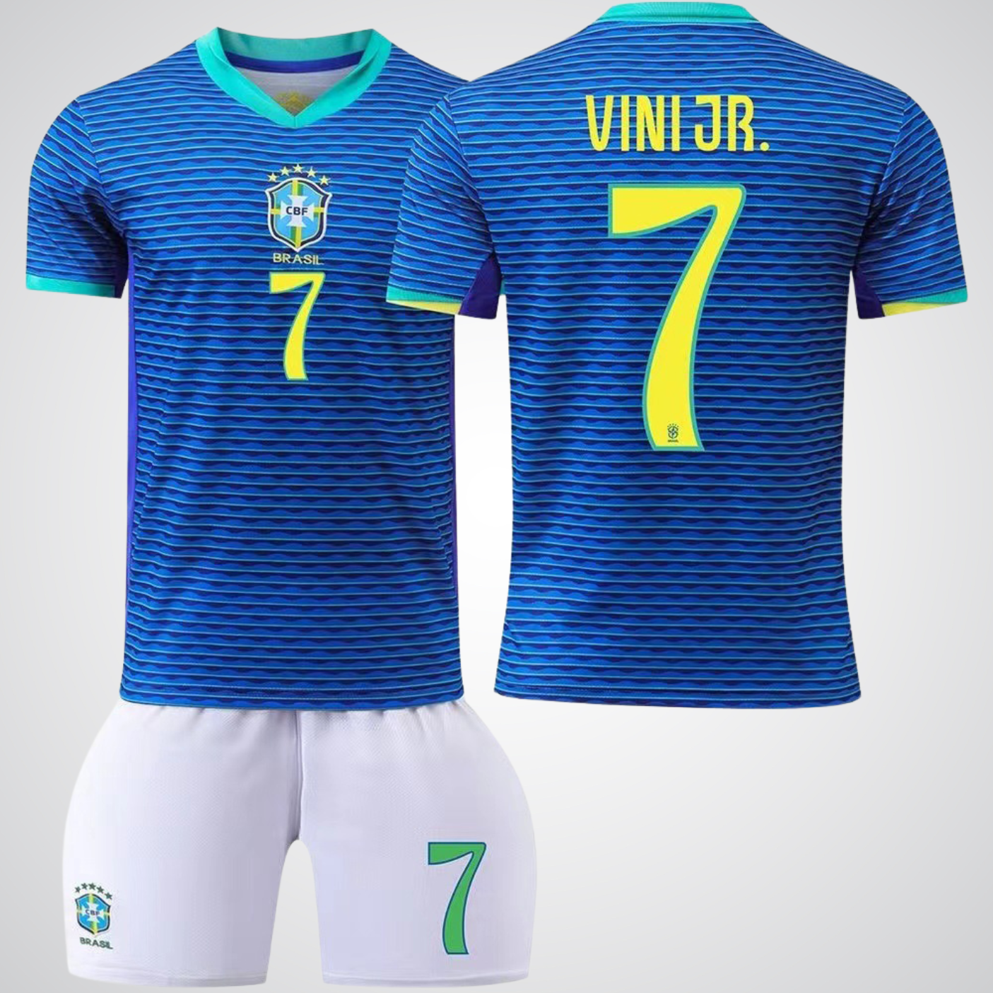 Brazil Away Jersey, Vinicius Jr #7 National Kit | 99Jersey