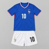 Kylian Mbappé #10 France Home Youth Soccer Set