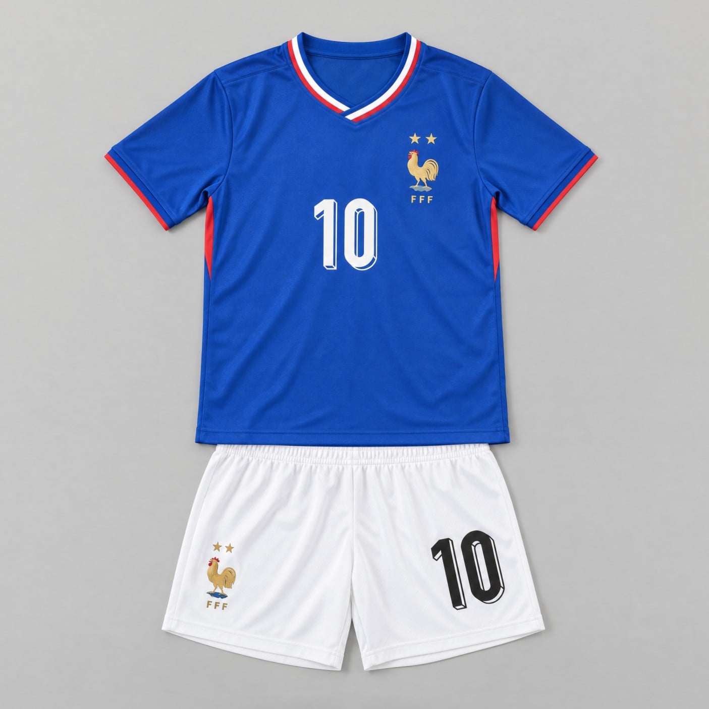 Kylian Mbappé #10 France Home Youth Soccer Set