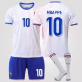 white with blue stripe