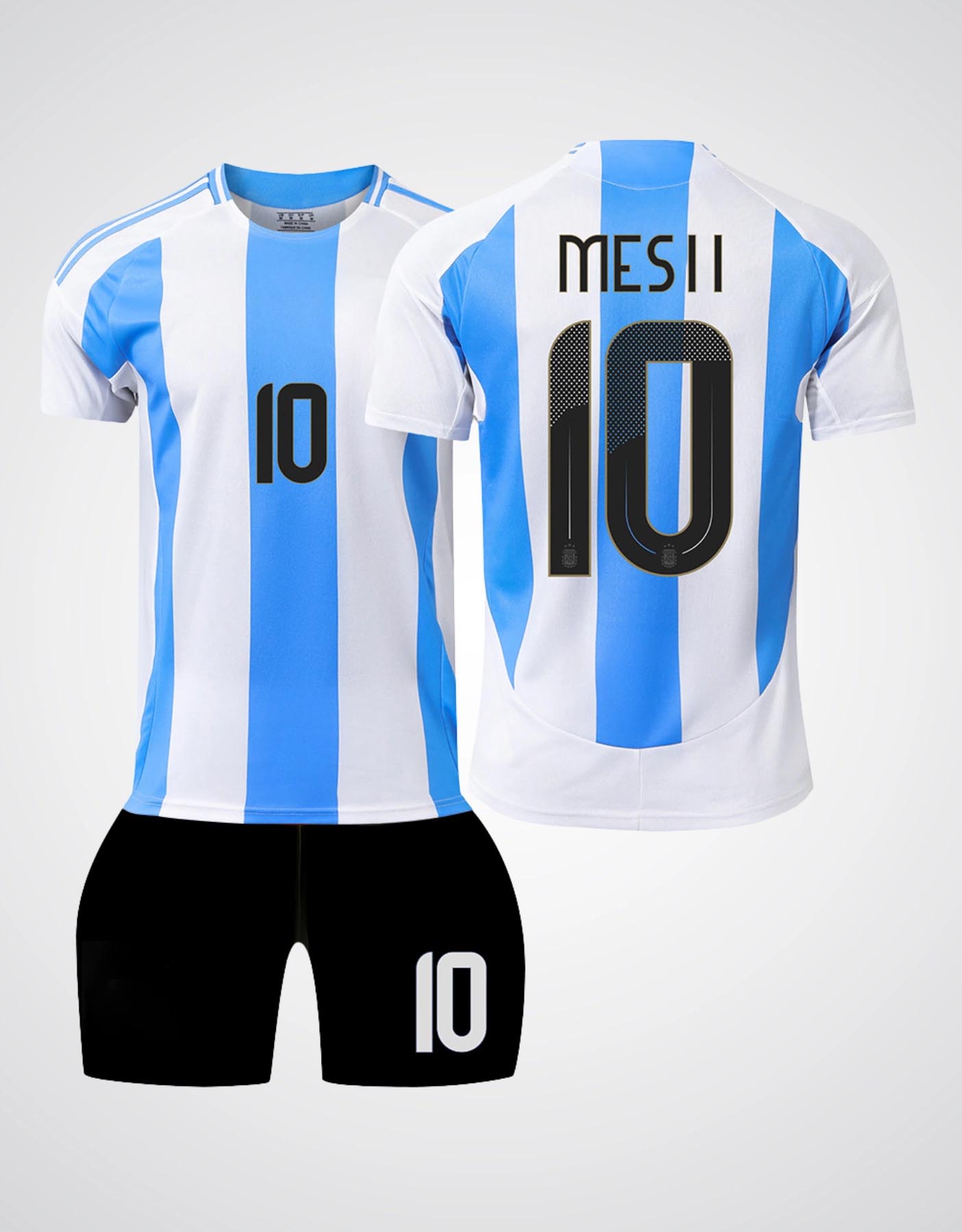 Lionel Messi #10 Argentina Stripes Soccer Jersey 99Jersey