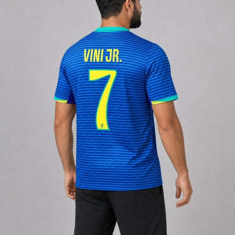 Brazil Away Jersey, Vinicius Jr #7 National Kit | 99Jersey