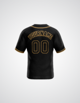 Customized Gold Pinstripe Baseball Jersey