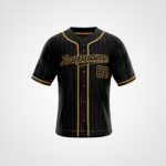 Customized Gold Pinstripe Baseball Jersey