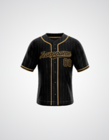 Customized Gold Pinstripe Baseball Jersey