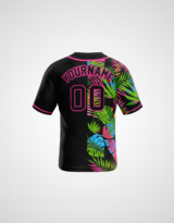 Customized Tropical Floral Baseball Jersey