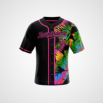 Customized Tropical Floral Baseball Jersey