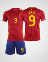 Gavi #9 Spain Home Soccer Jersey