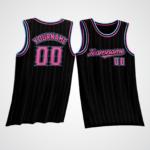 Customized Black Pink Basketball Jersey