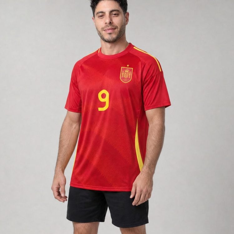 Gavi Spain Jersey, #9 La Roja Home Soccer Kit | 99Jersey
